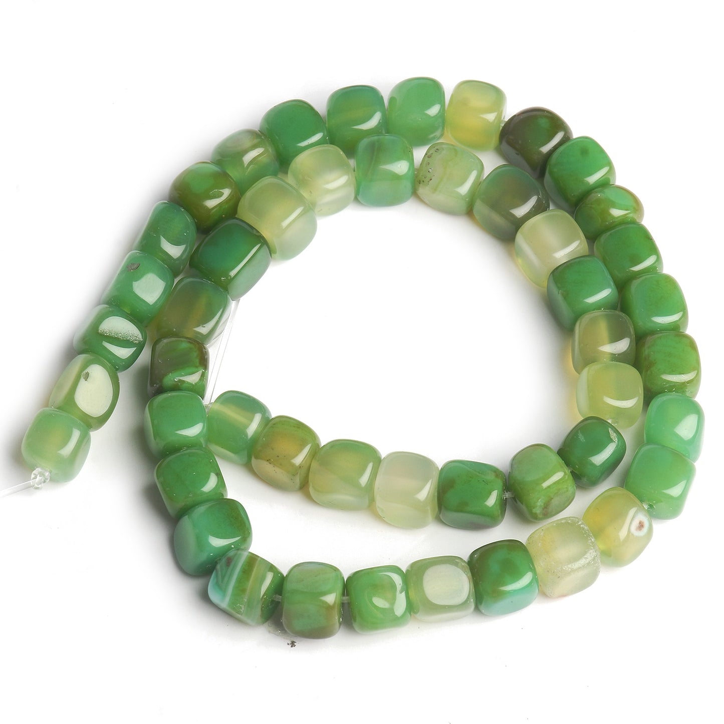 Natural Stone Agate Jade Cube Square Bead