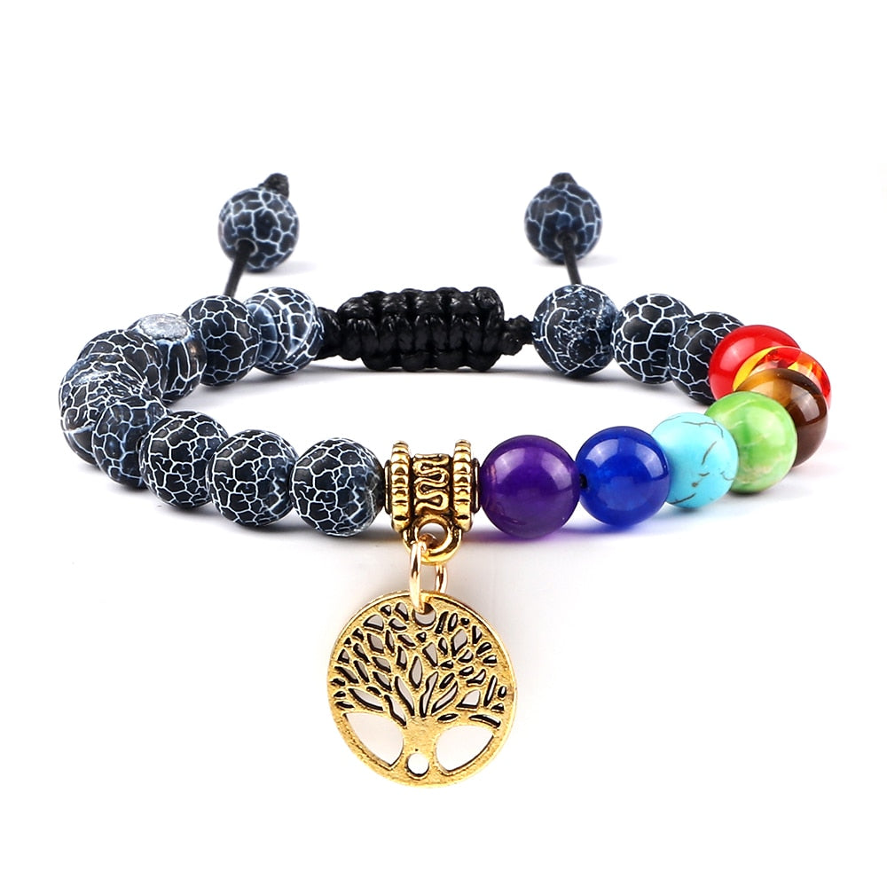 7 Chakra Life Tree Bracelets Natural Stone Healing