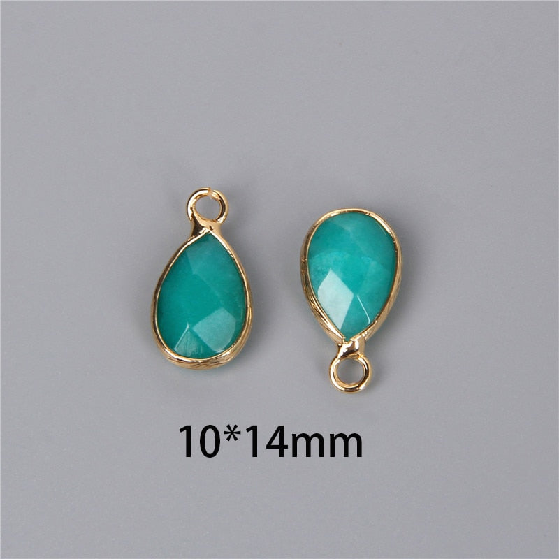Natural Stone Charm Pendant Quartz Labradorite