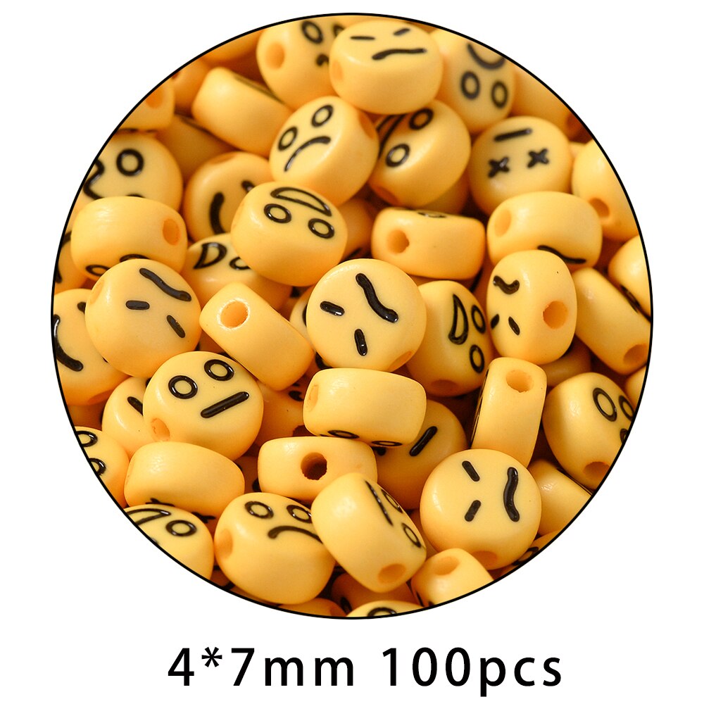 iYOE Mix Acrylic Smiley Beads Luminous Spacer Beads