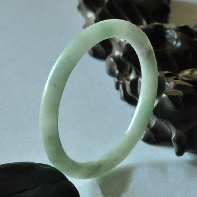 Hand Carved Round Bar Jade Bracelet Fashion