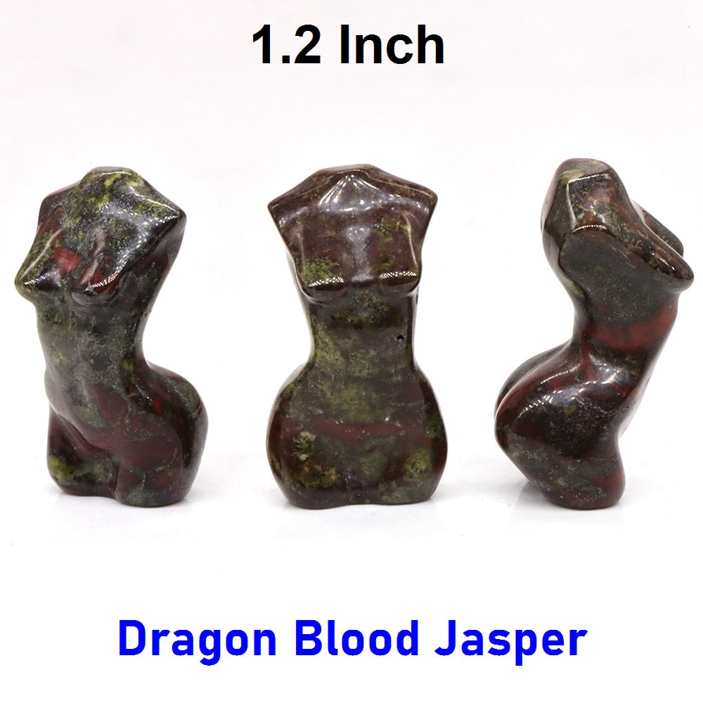 Stone Sex Lady Model Statue Mini Handmade Body Carved