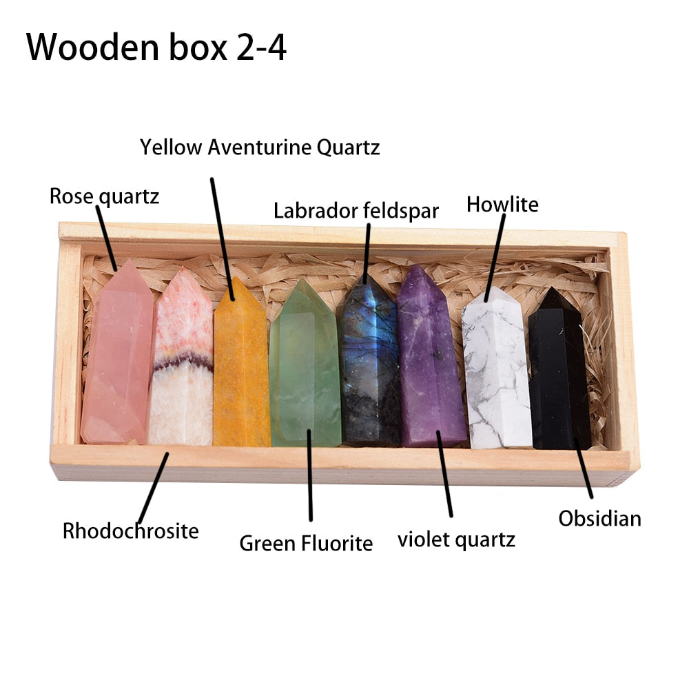 Wooden gifts Natural crystal Single Point Healing Crystal