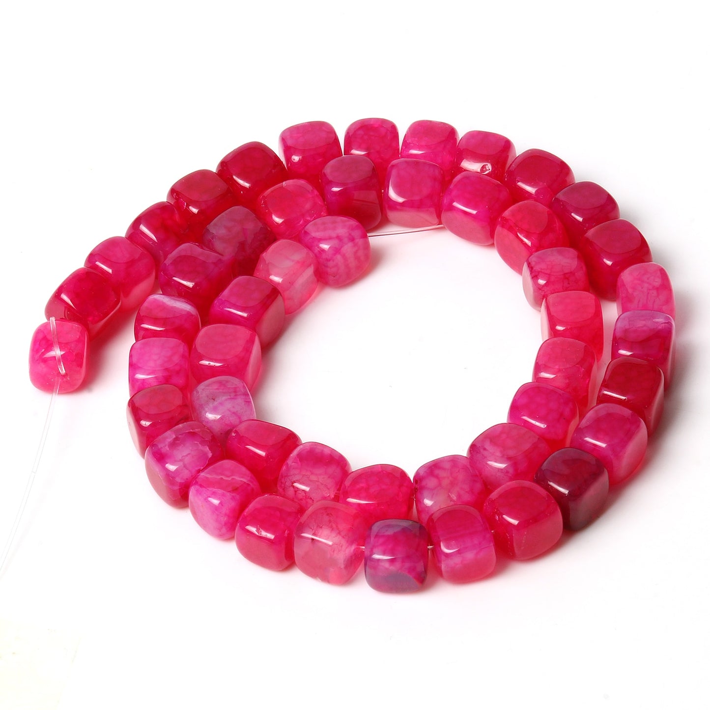 Natural Stone Agate Jade Cube Square Bead