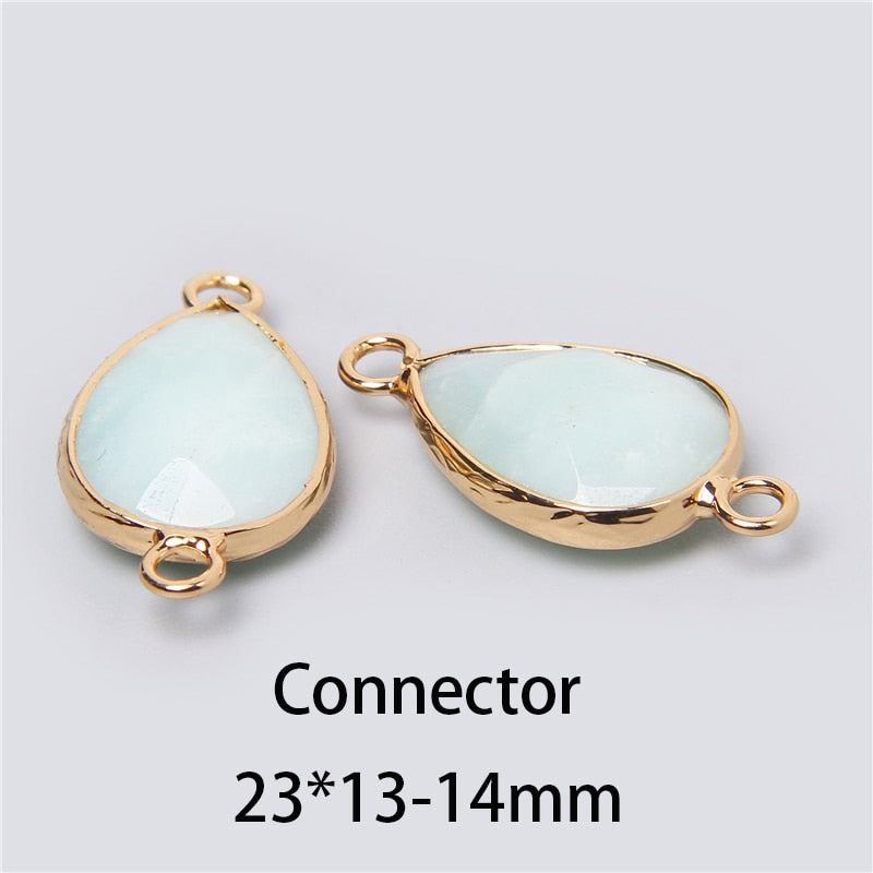Natural Stone Charm Pendant Quartz Labradorite