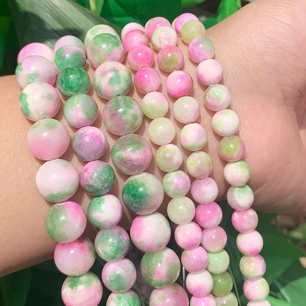Natural Stone Tourmaline Pink Green Persian Jades