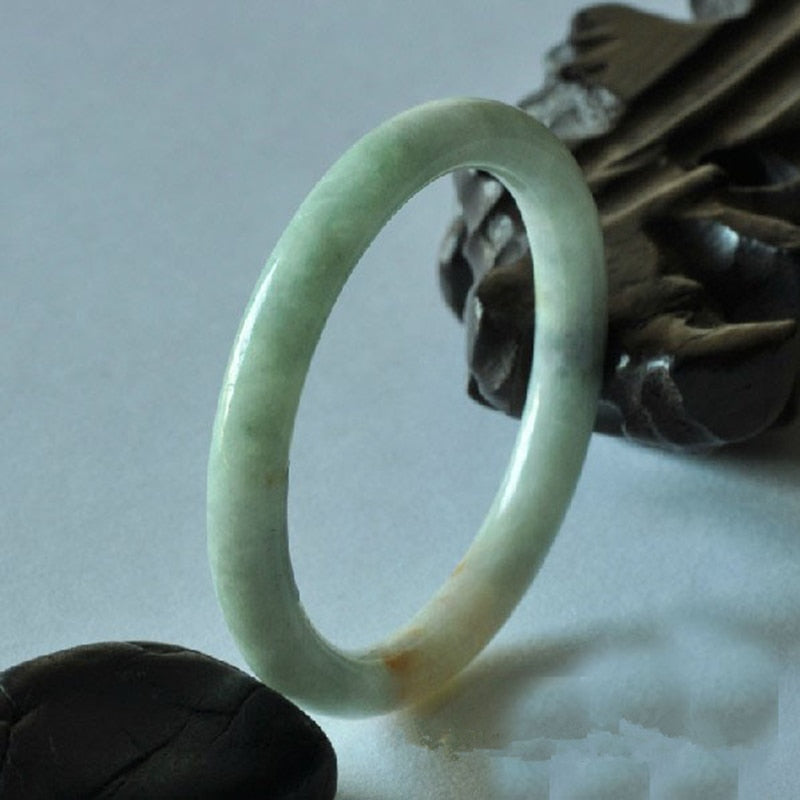 Hand Carved Round Bar Jade Bracelet Fashion
