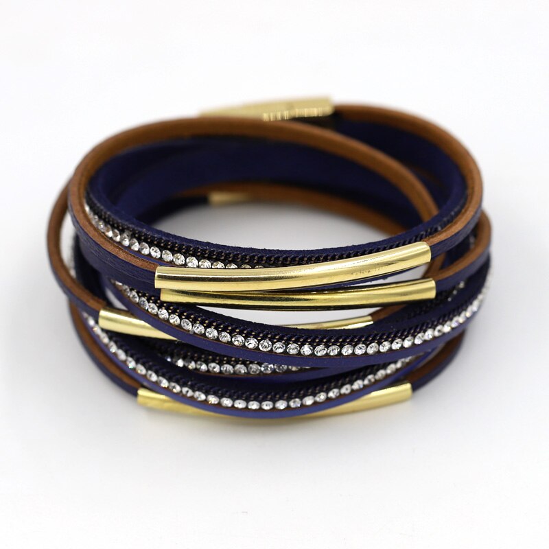 Women's Bracelet Jewelry Multi-Layer Leather Winding