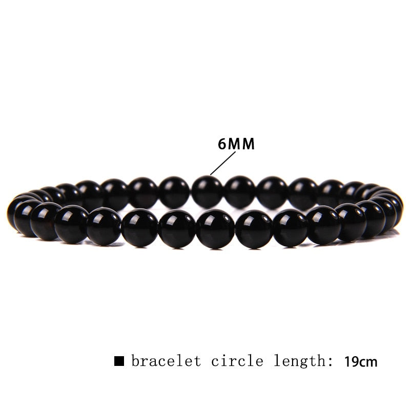 Stone Bracelet Set 6mm Beads Bracelets For Women Men