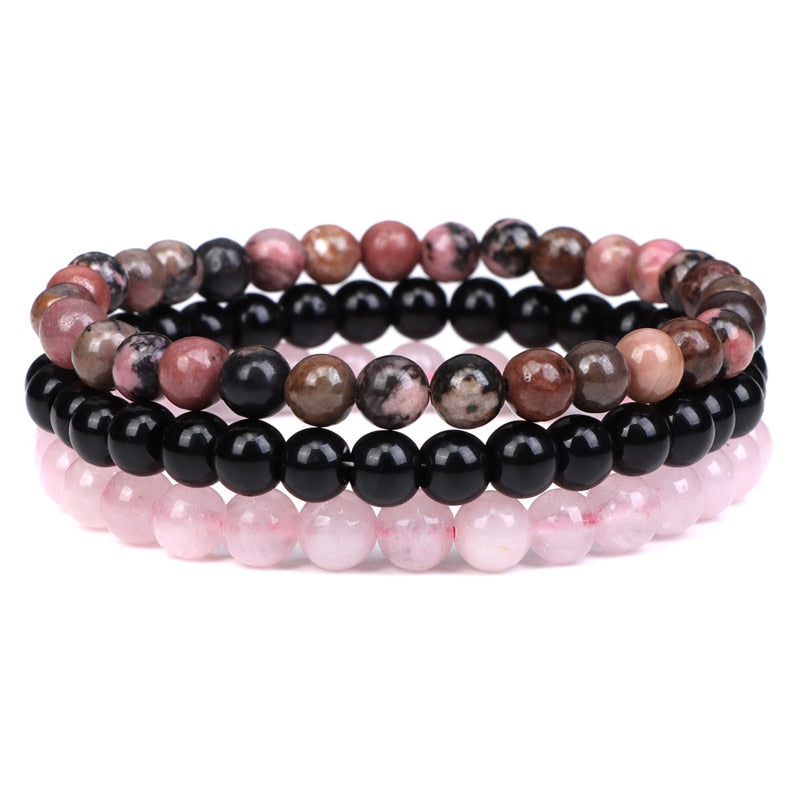 Couple Distance Bracelet Natural Stone Turquoises Quartz