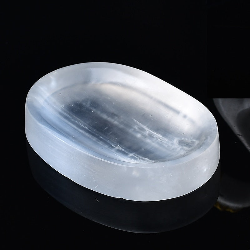 Natural Selenite Bowl Plate Rough Carved Quartz