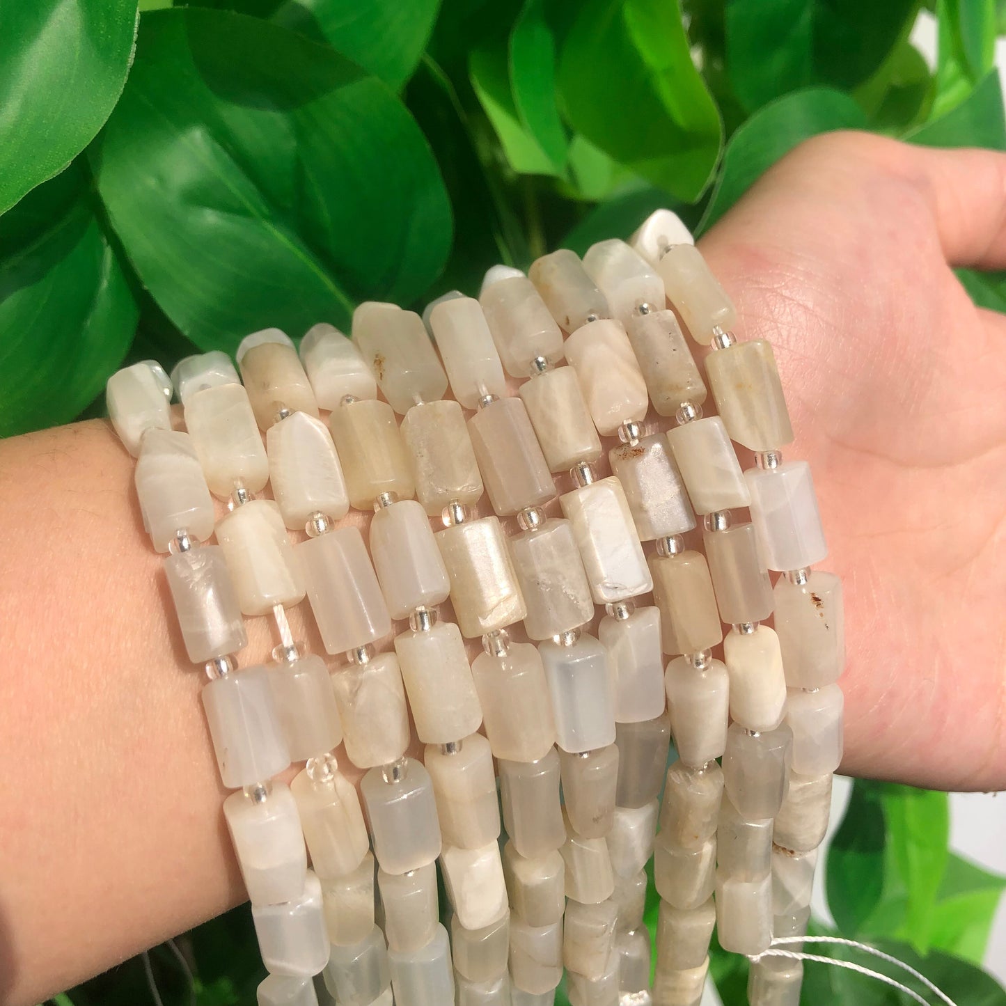 Natural Stone Beads Cylinder Prehnite