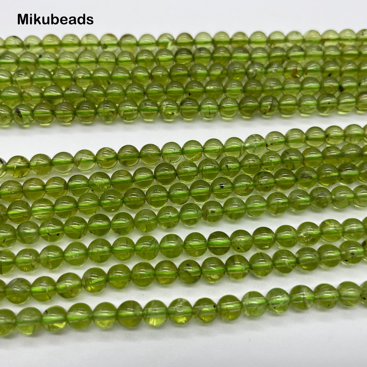 Peridot Smooth Round Stone Loose Beads For Jewelry
