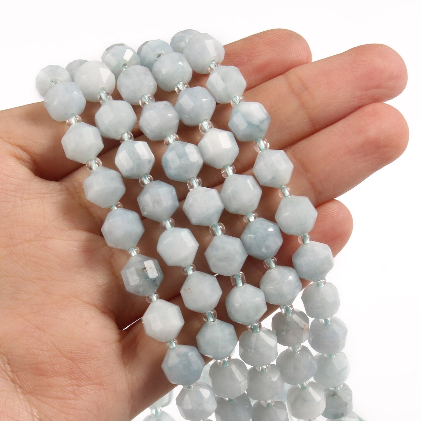 Natural Stone Faceted Amethyst Beads