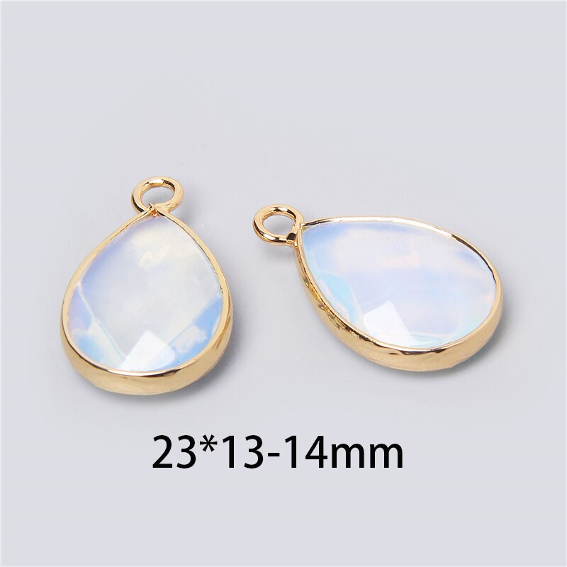 Natural Stone Charm Pendant Quartz Labradorite
