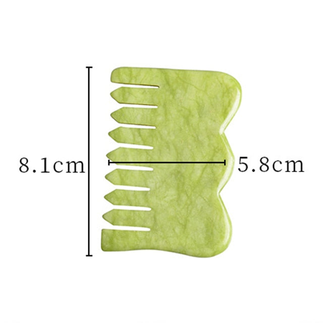 Mushroom Jade Stone Massage Comb Tools