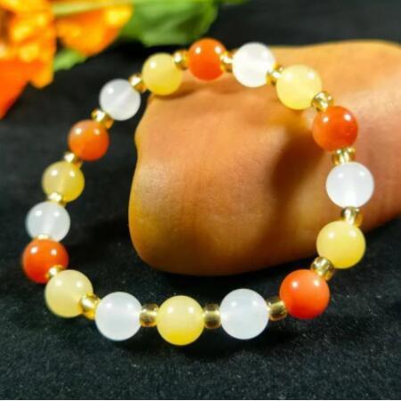 Natural Colorful Jade Charm Bracelet
