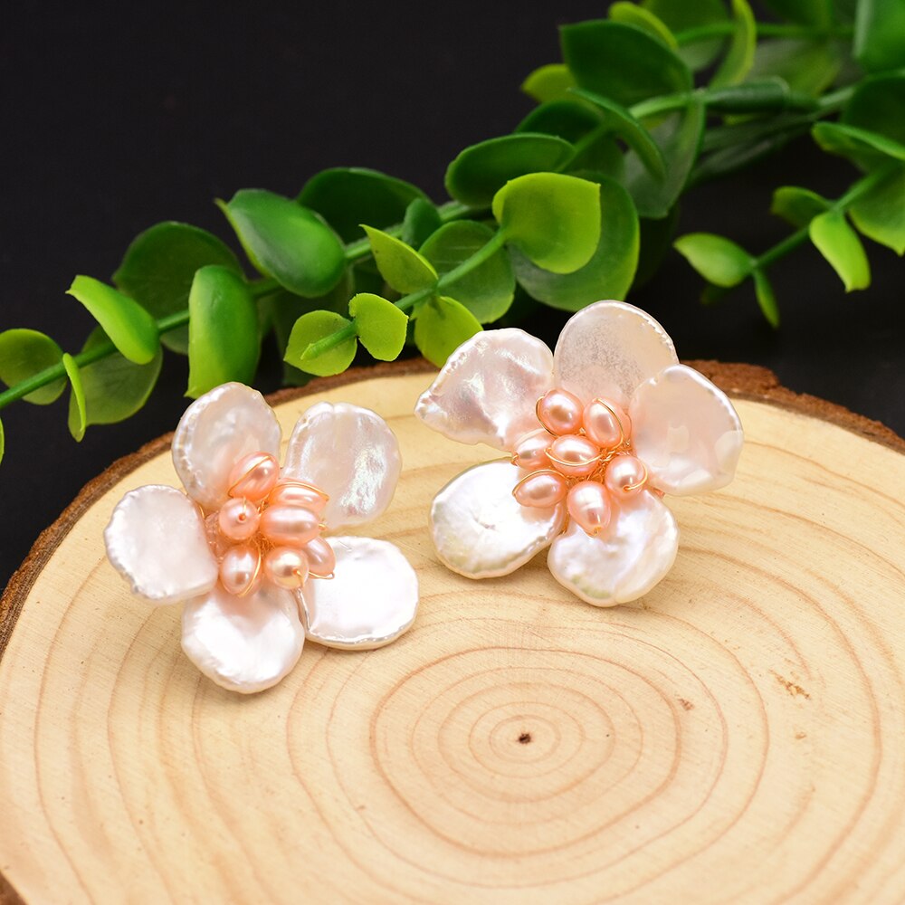 GLSEEVO Natural Pearl Natural Stone Fine Jewelry