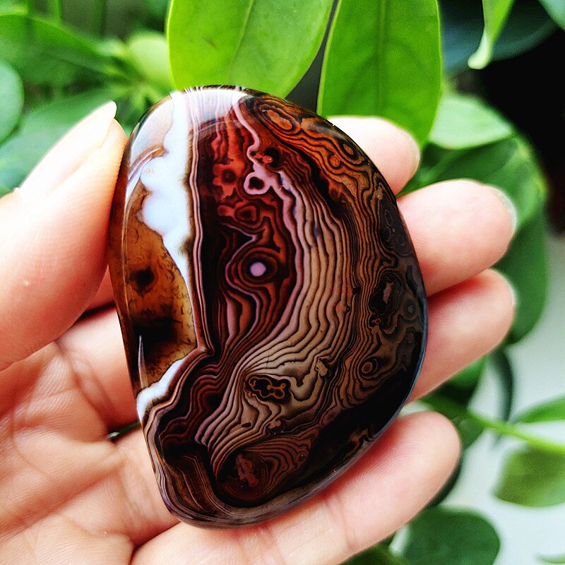 Natural Lace Stone Sardonyx Agate Palm Hand Play