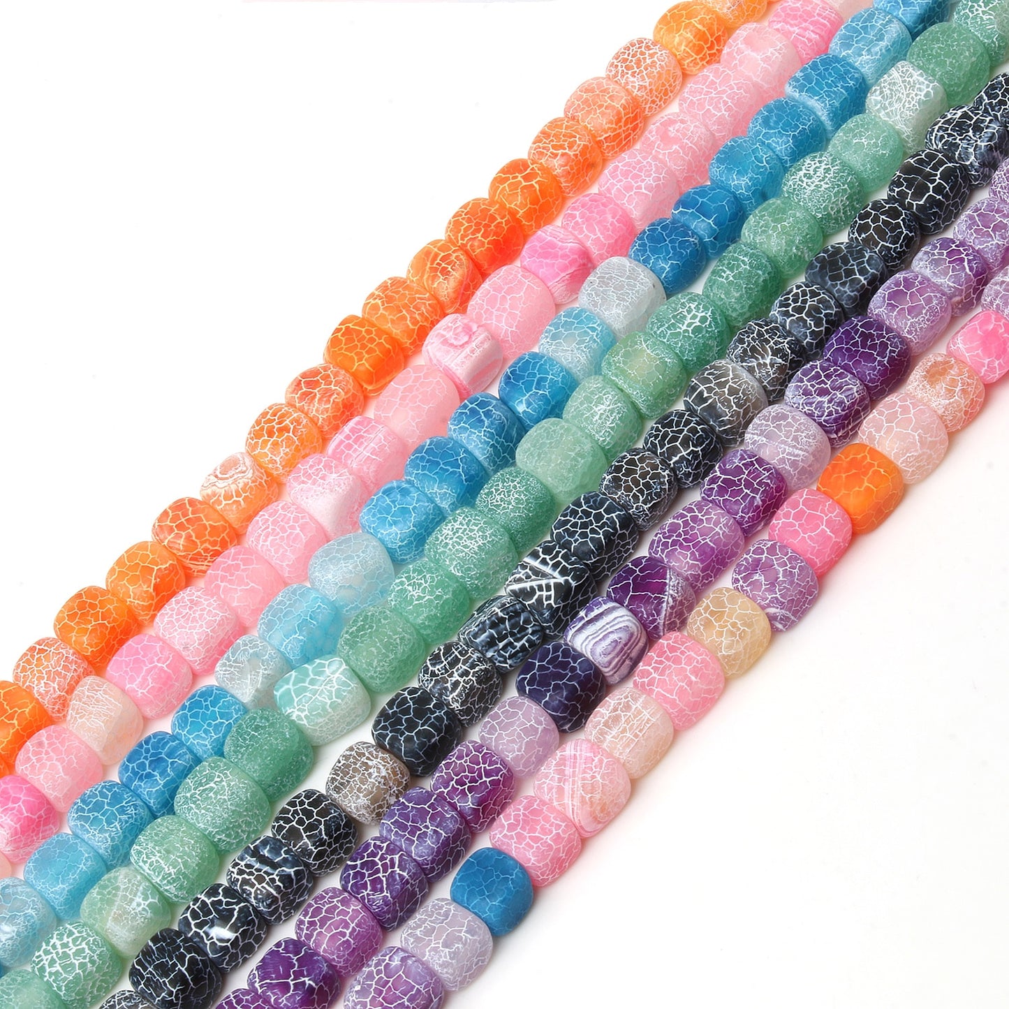Natural Stone Agate Jade Cube Square Bead