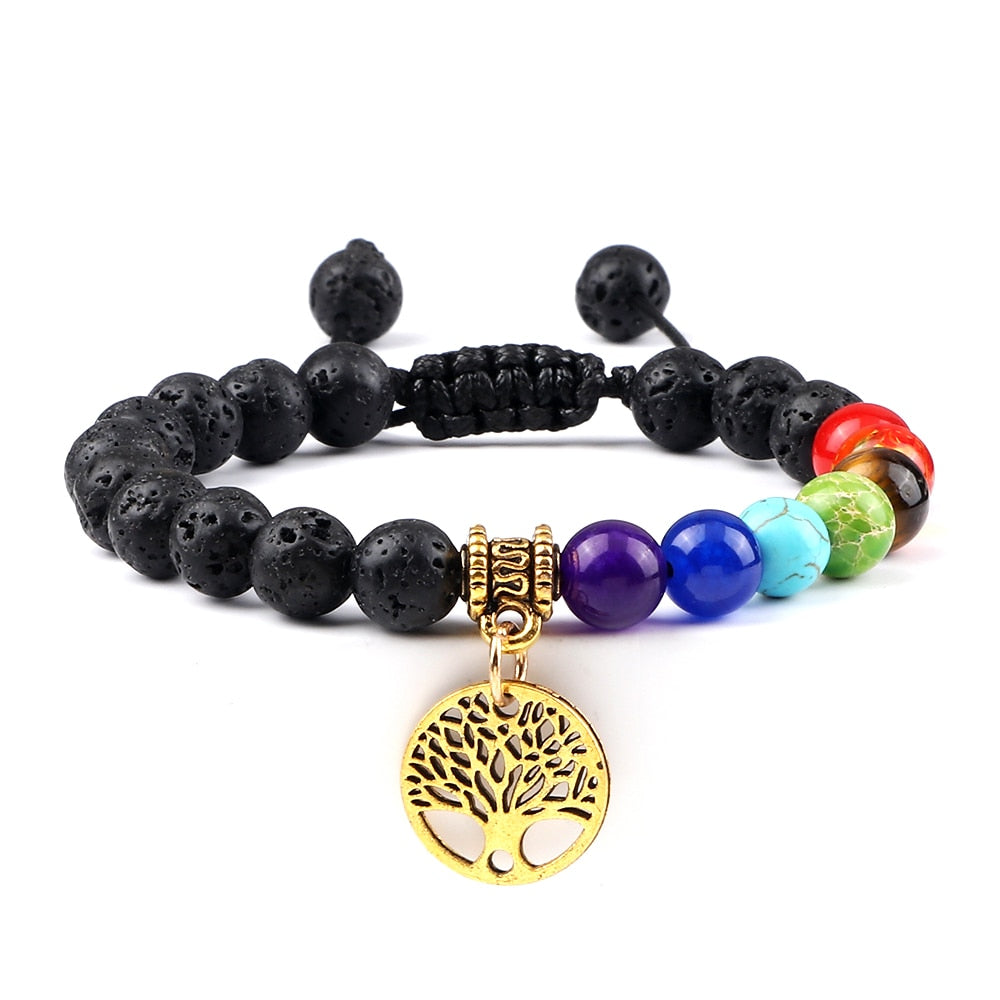 7 Chakra Life Tree Bracelets Natural Stone Healing