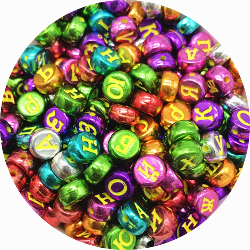 Letter Beads Oval Shape Mixed Alphabet