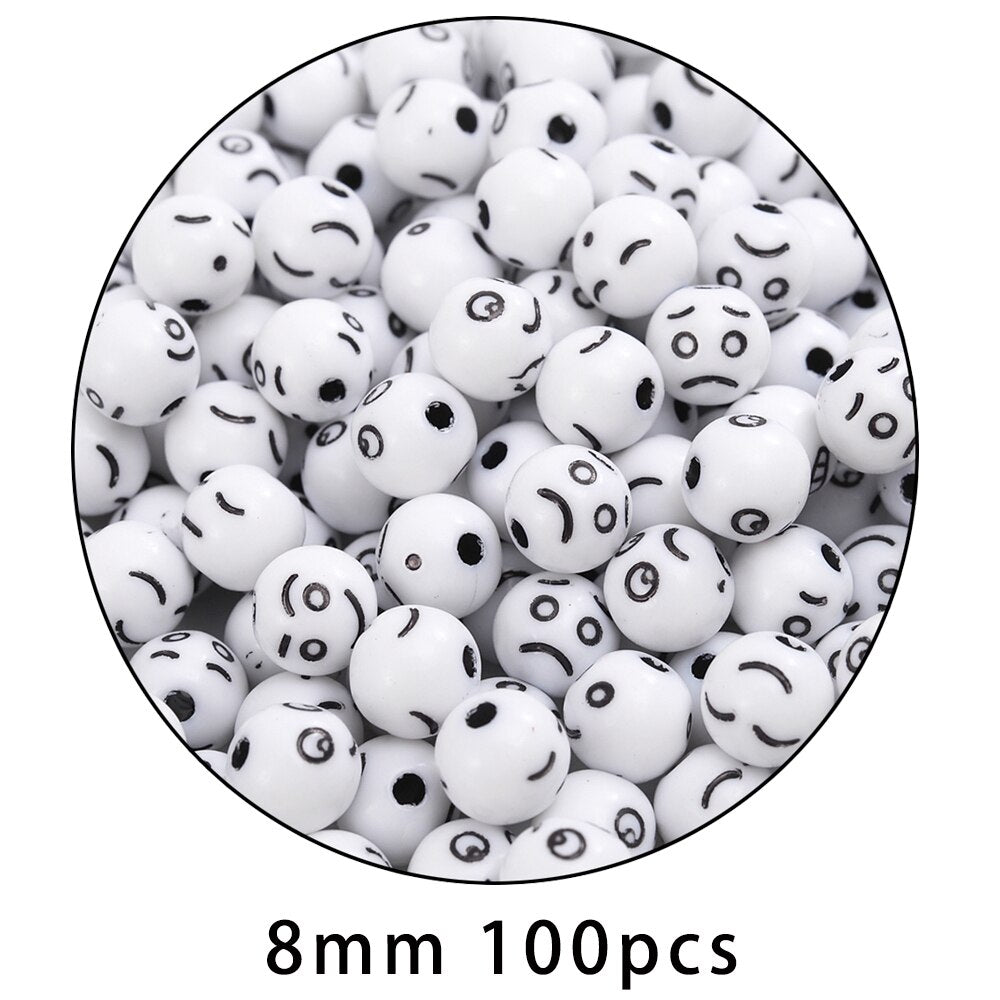 iYOE Mix Acrylic Smiley Beads Luminous Spacer Beads