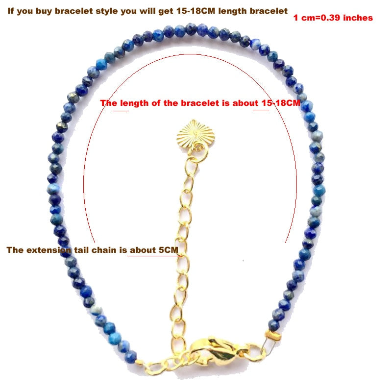 Faceted Gemstones beads Necklace Bracelet