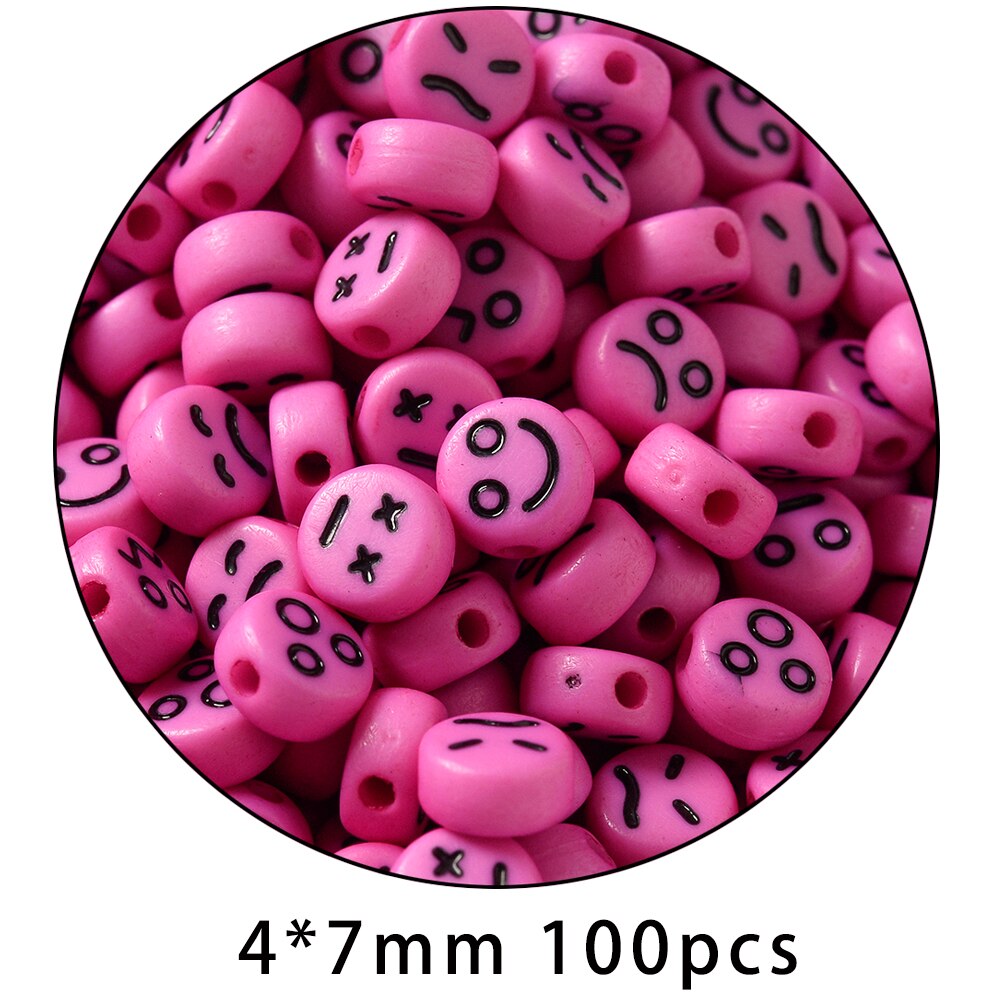 iYOE Mix Acrylic Smiley Beads Luminous Spacer Beads