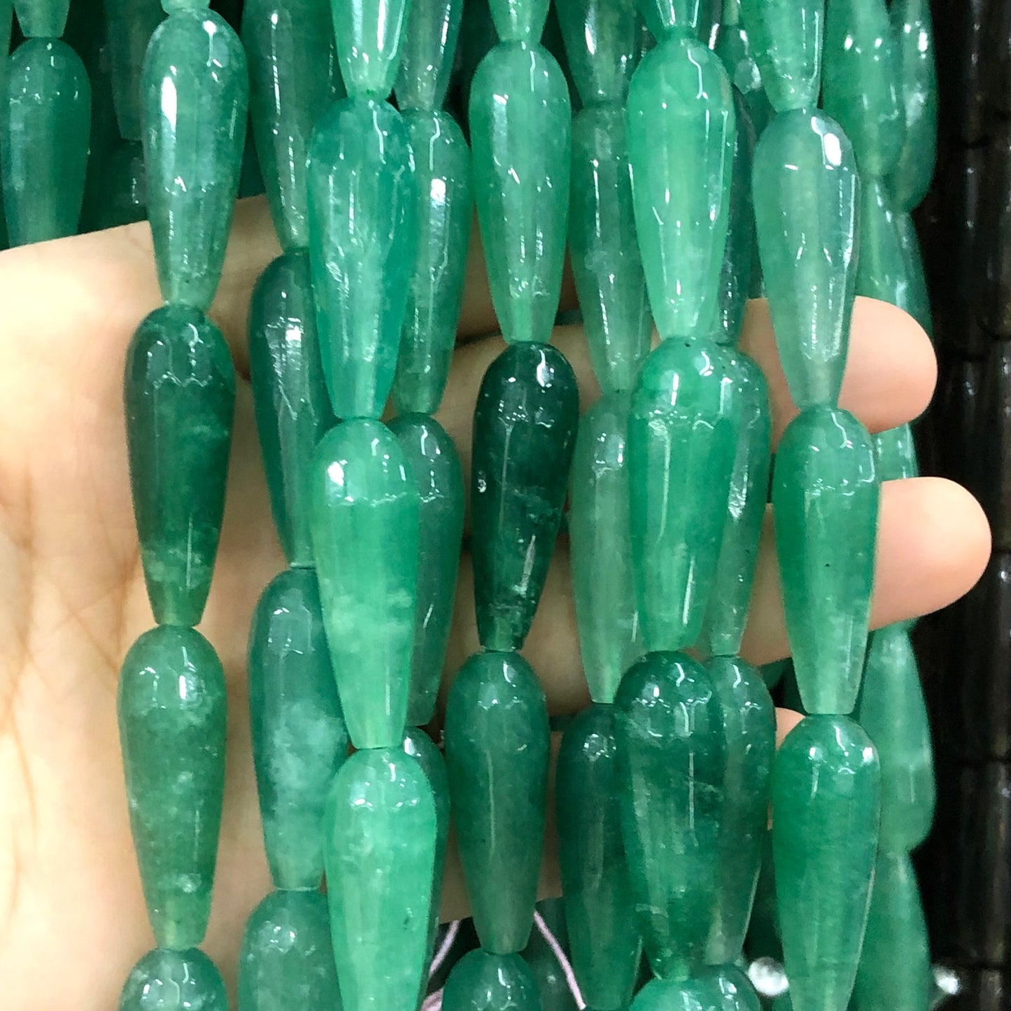 Natural Water Drop Faceted Purple Chalcedony Jades