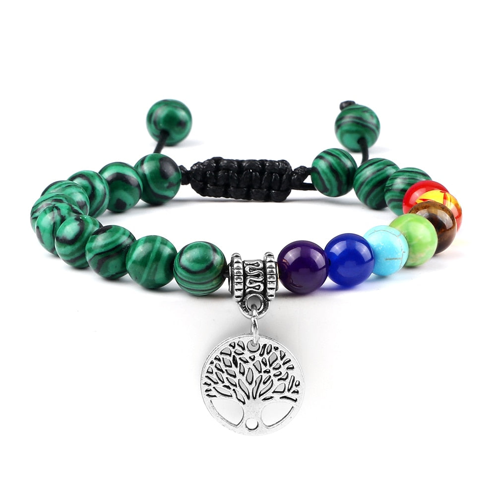 7 Chakra Life Tree Bracelets Natural Stone Healing