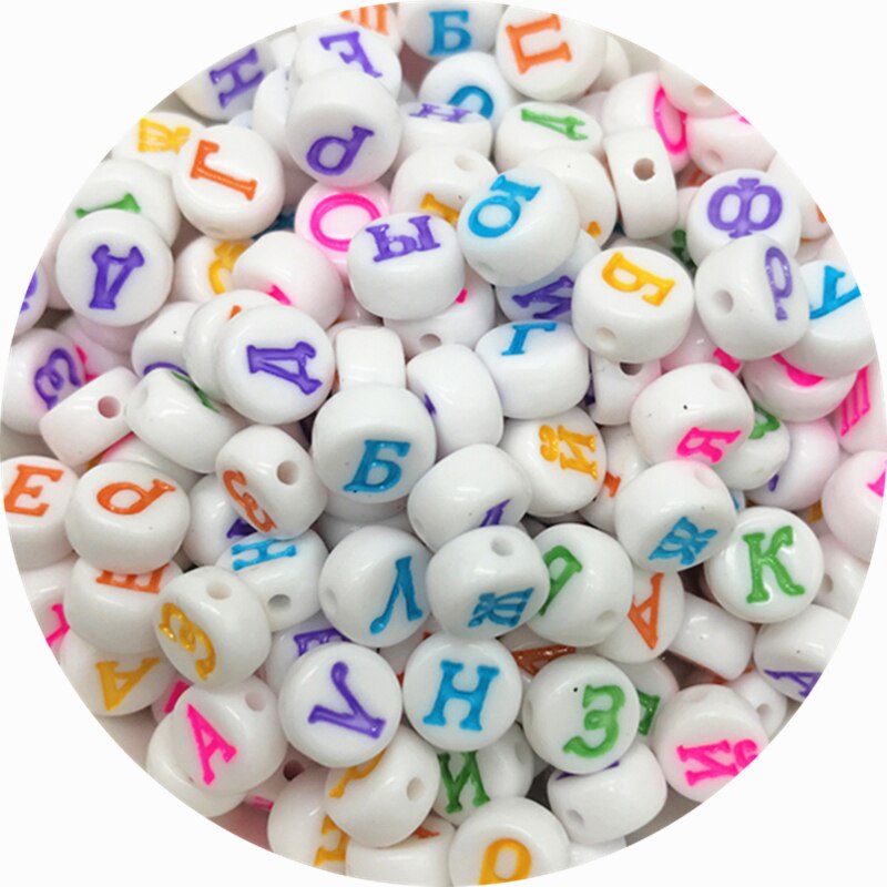 Letter Beads Oval Shape Mixed Alphabet