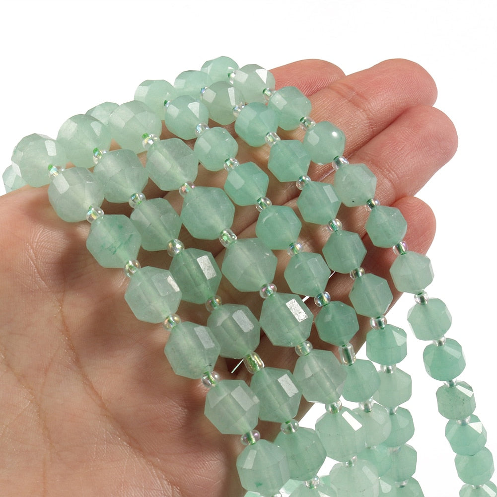Natural Stone Faceted Amethyst Beads