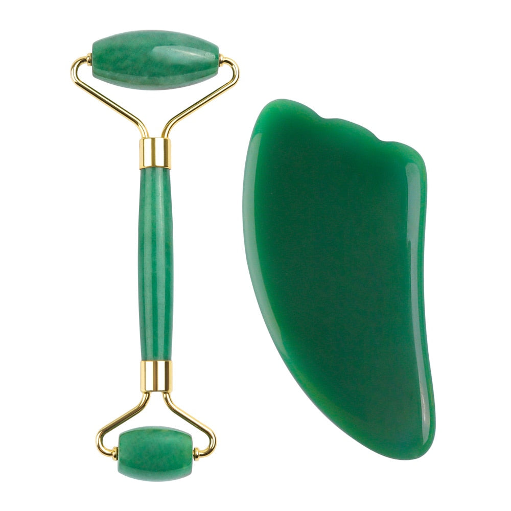 Jade Roller Heart Gua Sha Scraping Board Rose