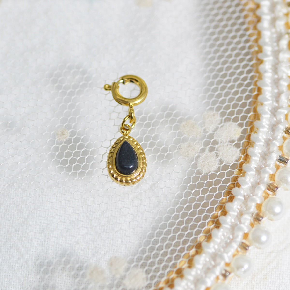 Star & Eye Natural Stone Charm Necklaces