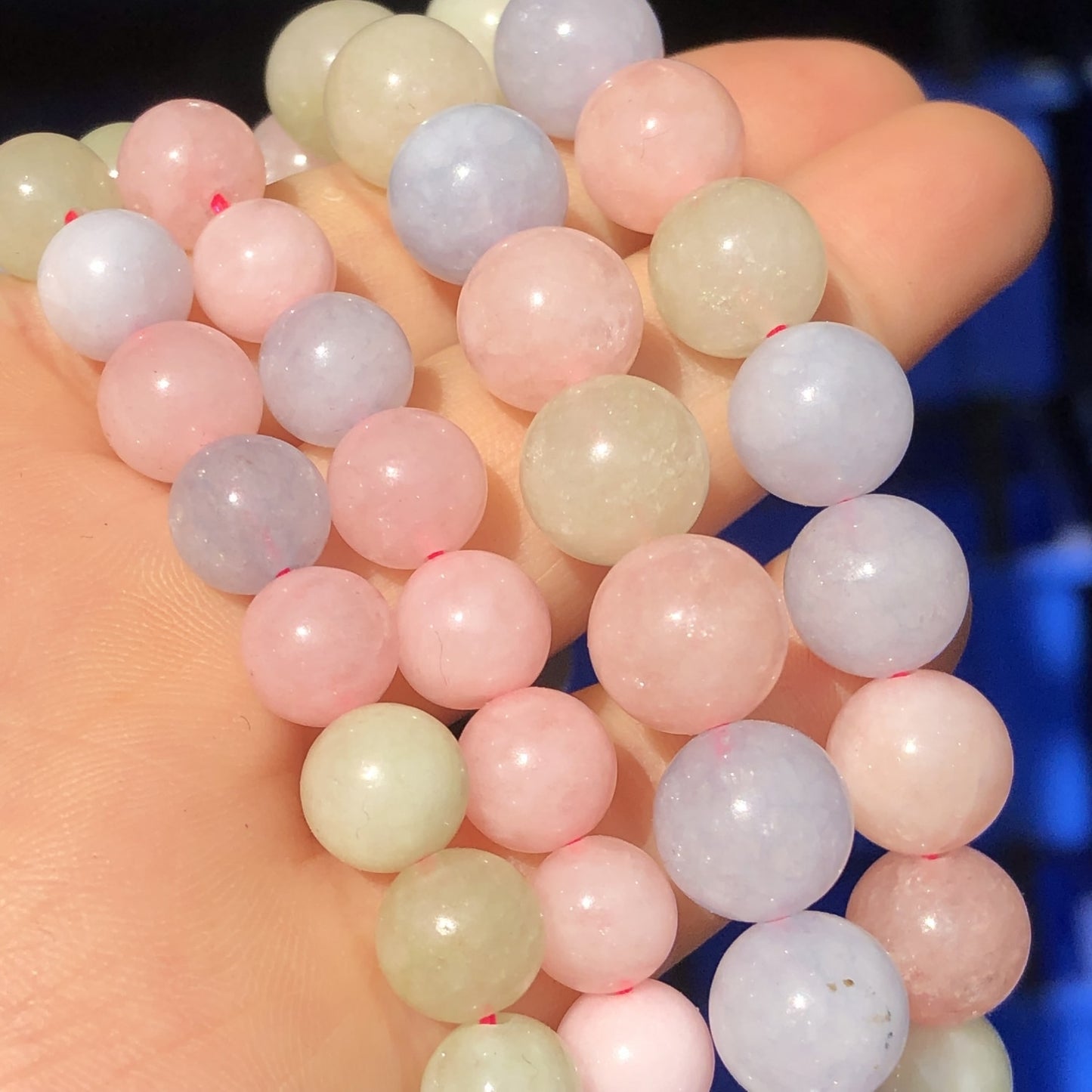 Natural Stone Colorful Morganite Jades Round Loose