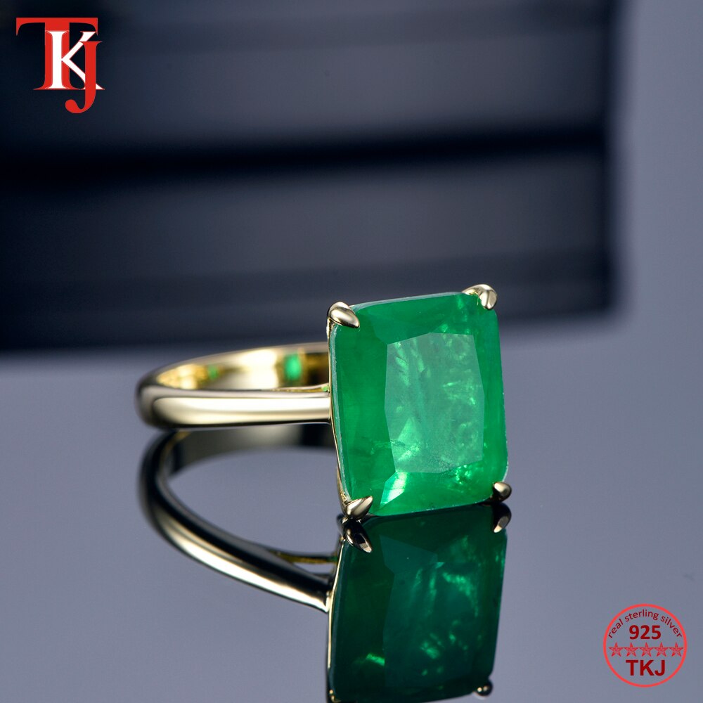 TKJ Emerald Ring Ruby Genuine Ladies Ring