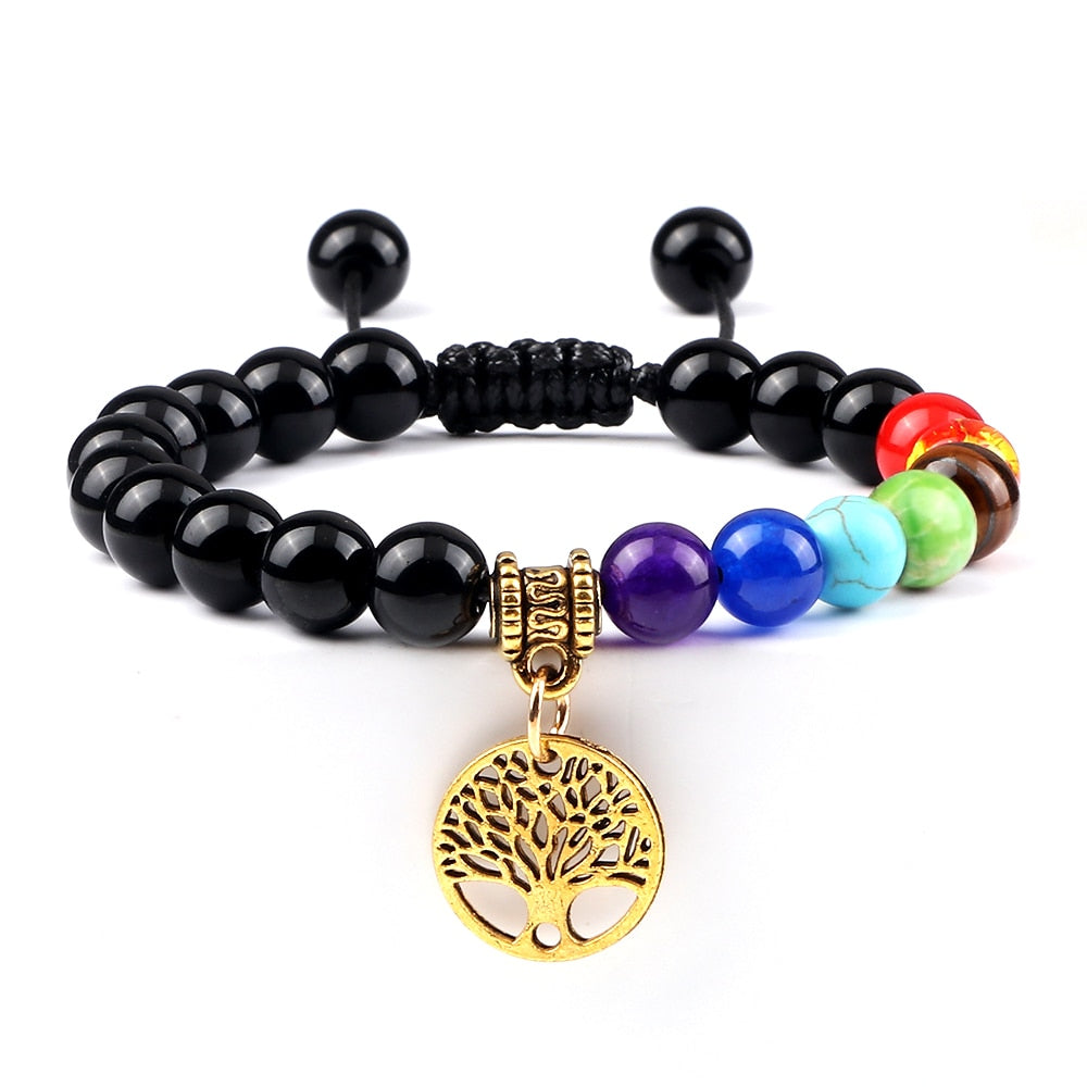 7 Chakra Life Tree Bracelets Natural Stone Healing