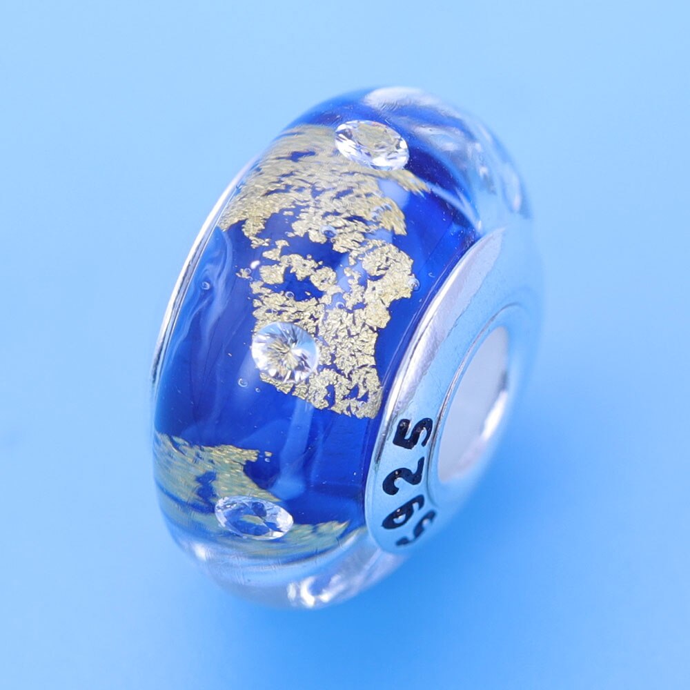Sterling Silver Glass Bead Wood Stone Murano Flower
