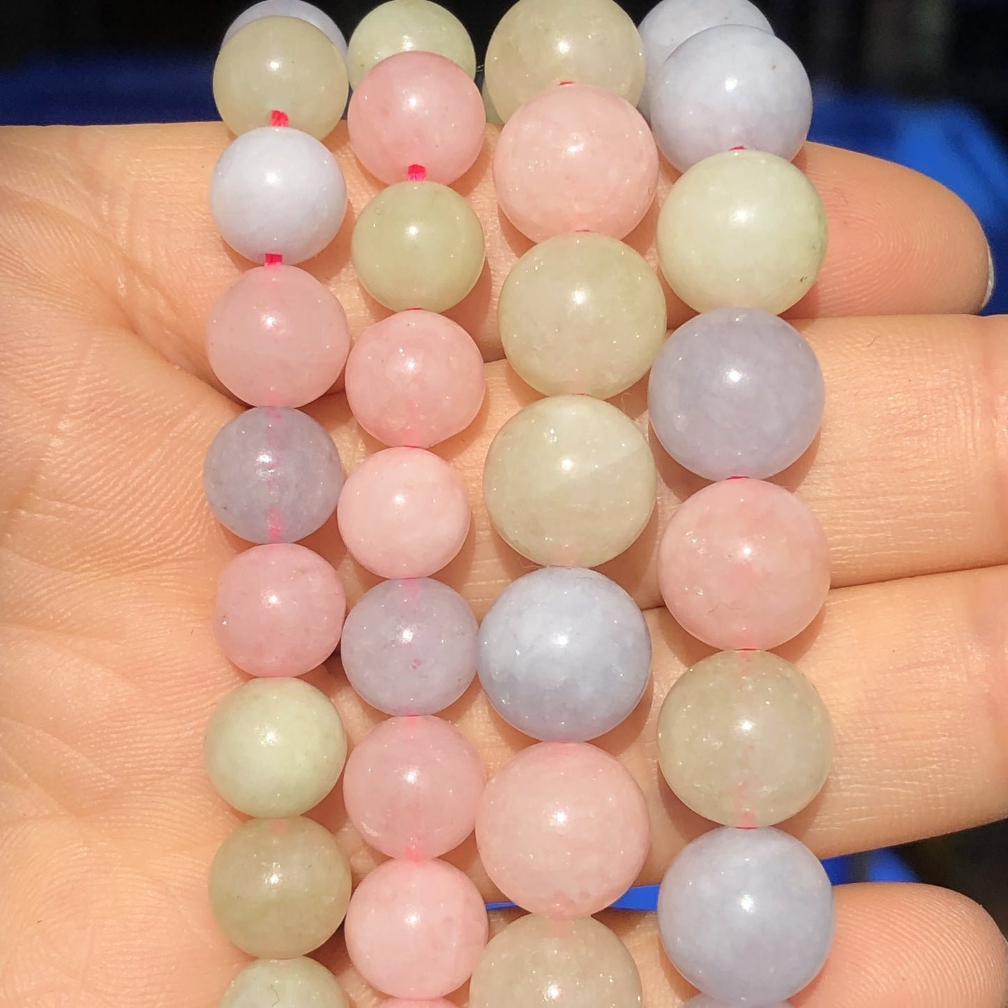 Natural Stone Colorful Morganite Jades Round Loose