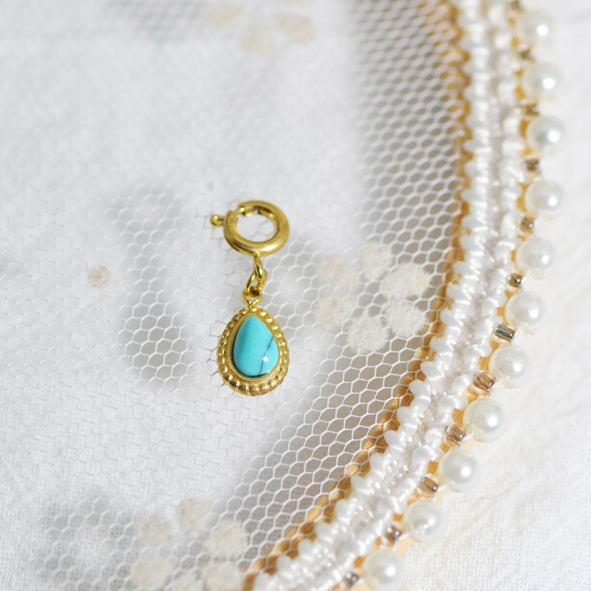 Star & Eye Natural Stone Charm Necklaces