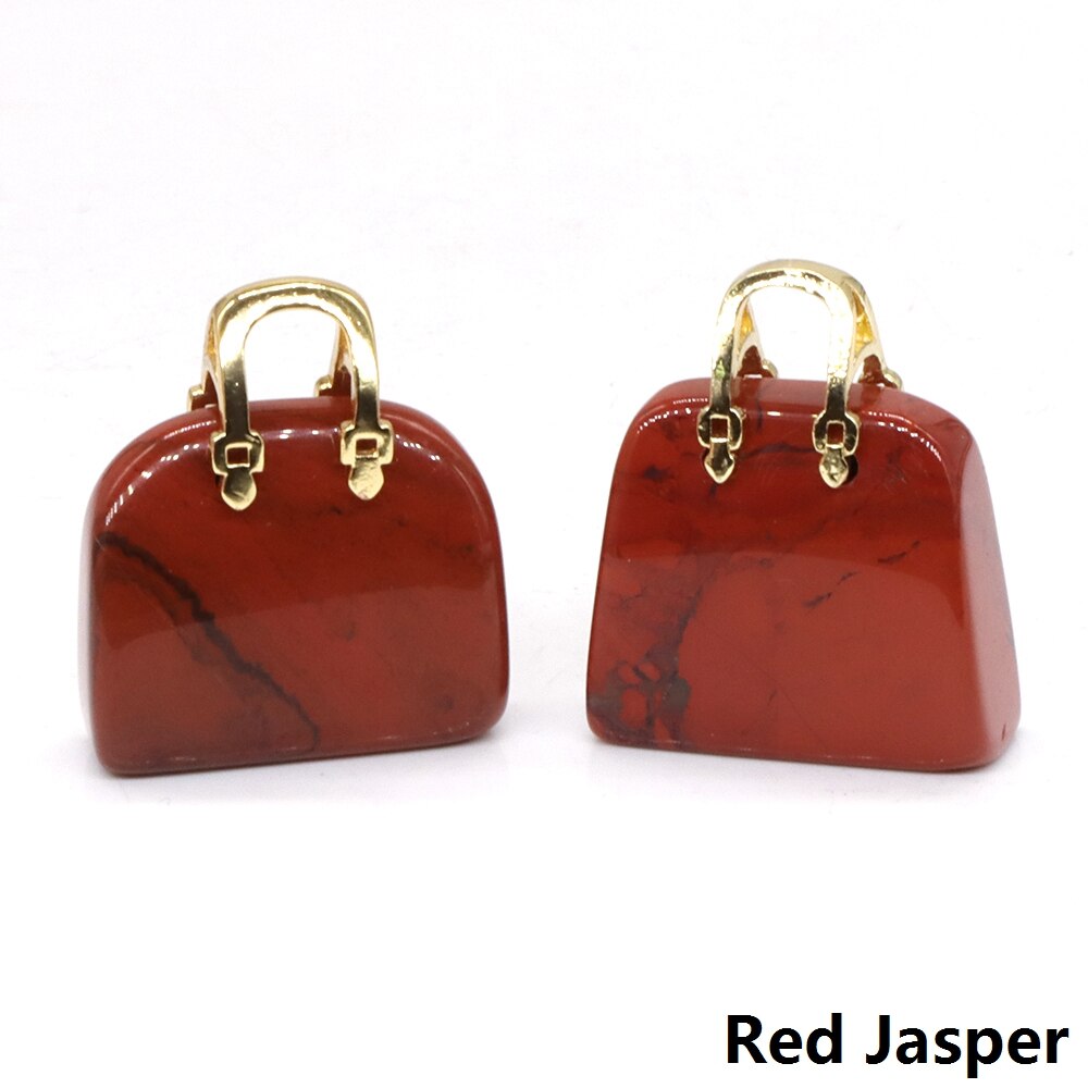 Women Bag Shaped Natural Healing Crystal Amethyst