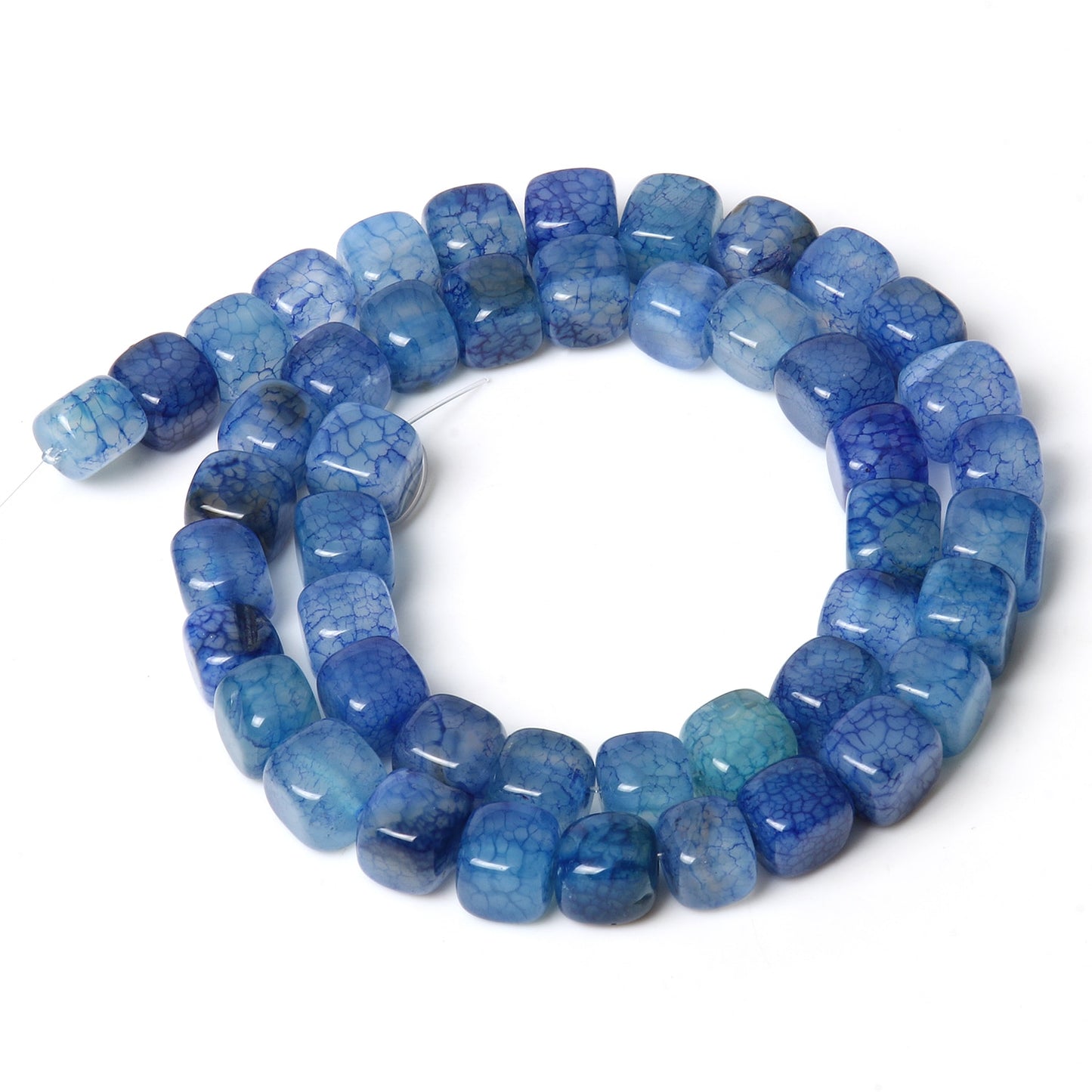 Natural Stone Agate Jade Cube Square Bead
