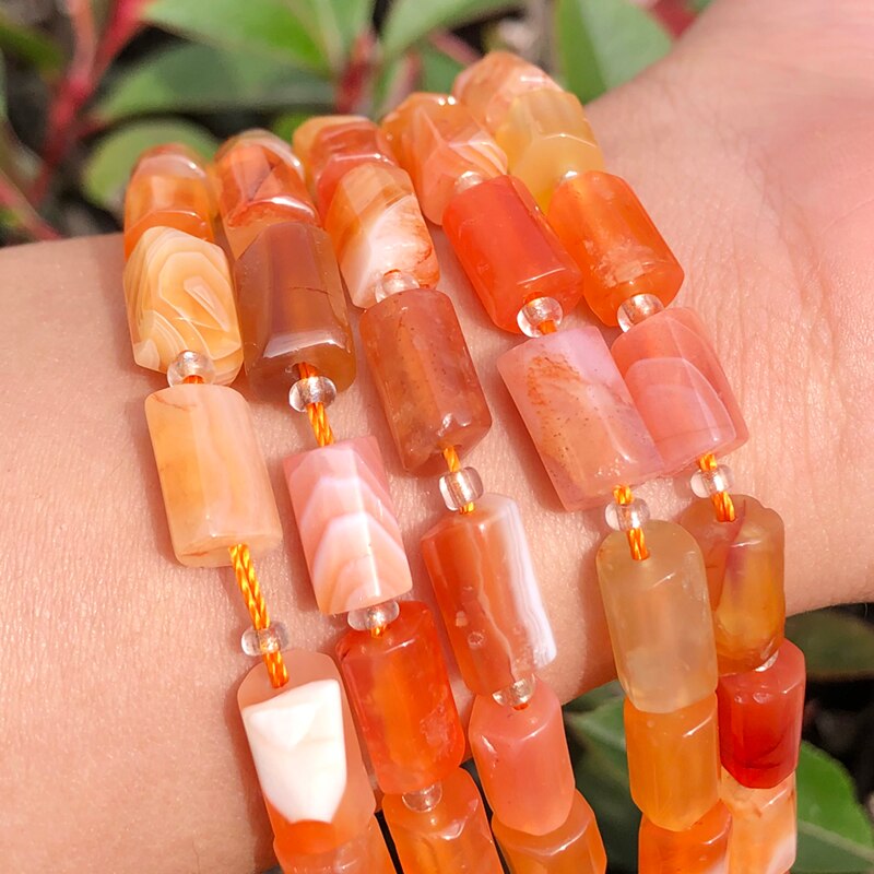 Natural Stone Beads Cylinder Prehnite