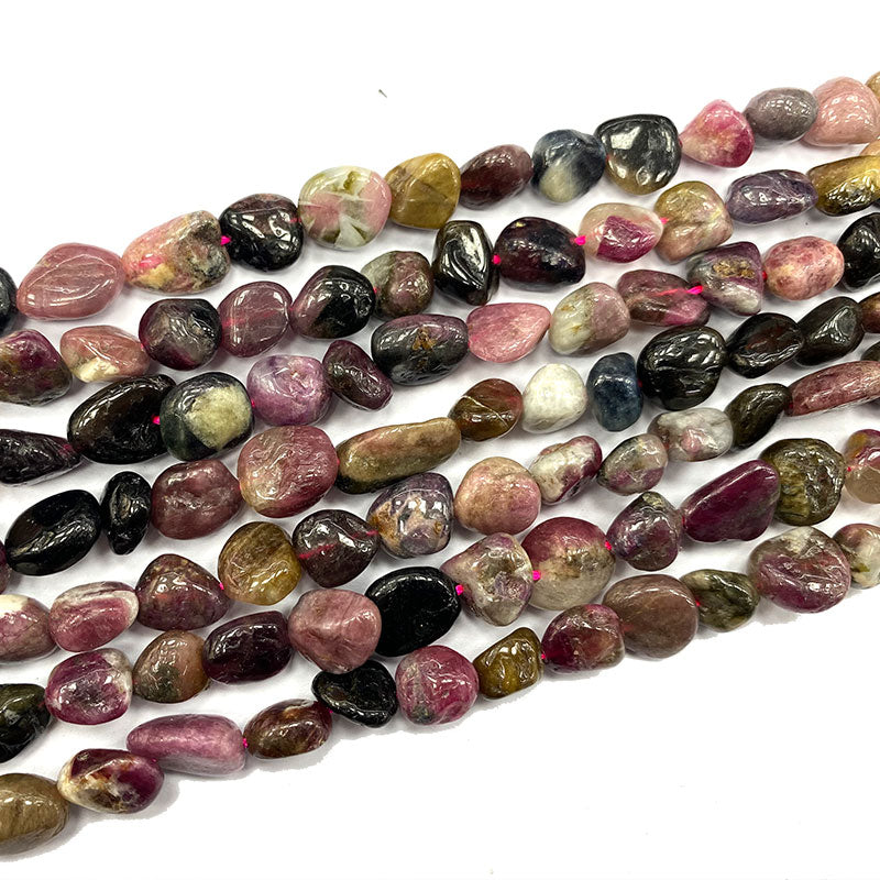 Fine 8-10mm Natural Stone Morganite Lapis Aventurine