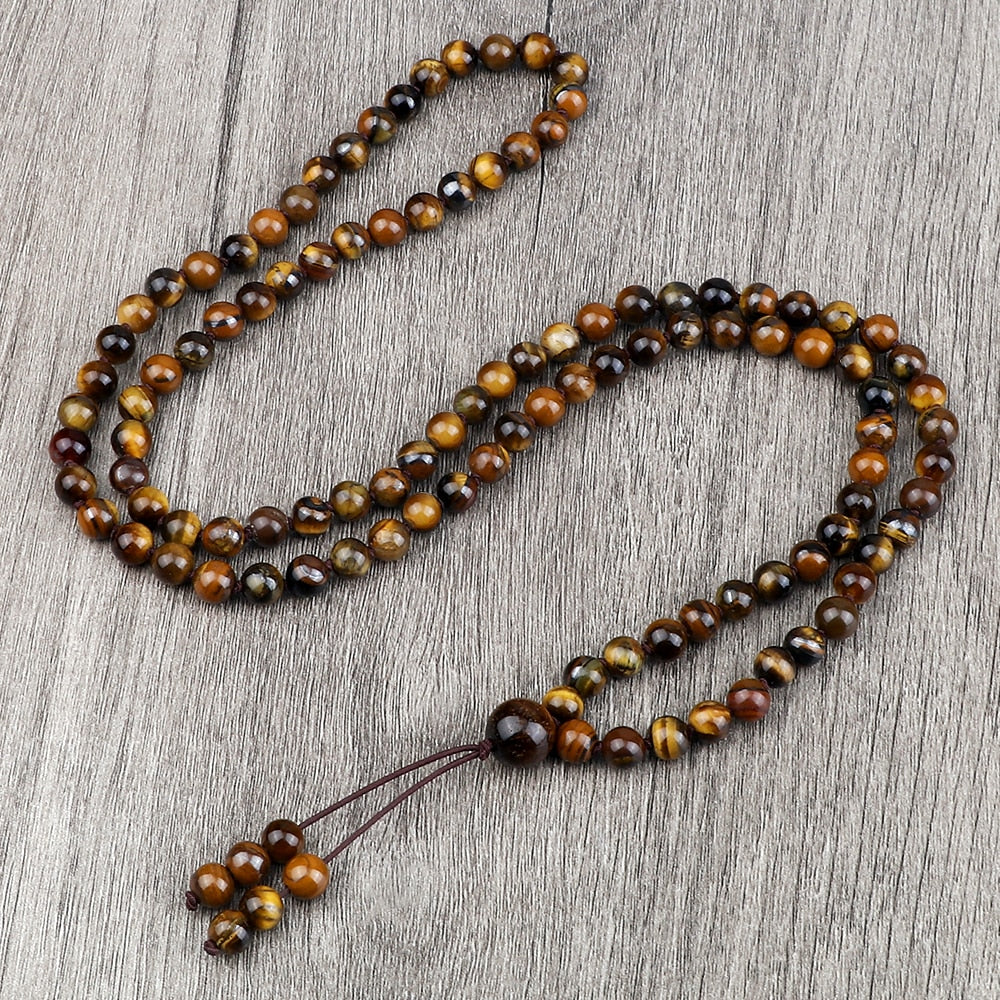 Round Agates Onyx Natural Stone Beads Necklace