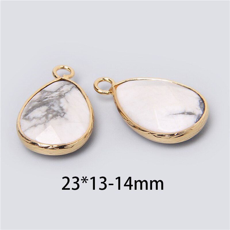 Natural Stone Charm Pendant Quartz Labradorite