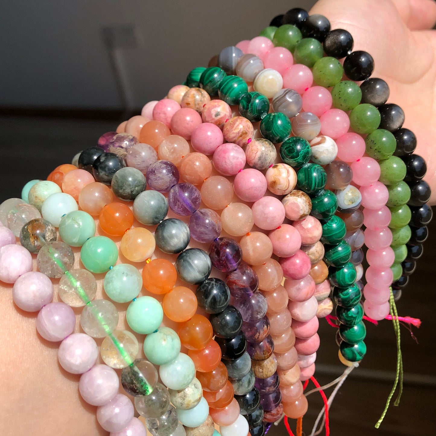 Natural Malachite Round Loose Stone Beads