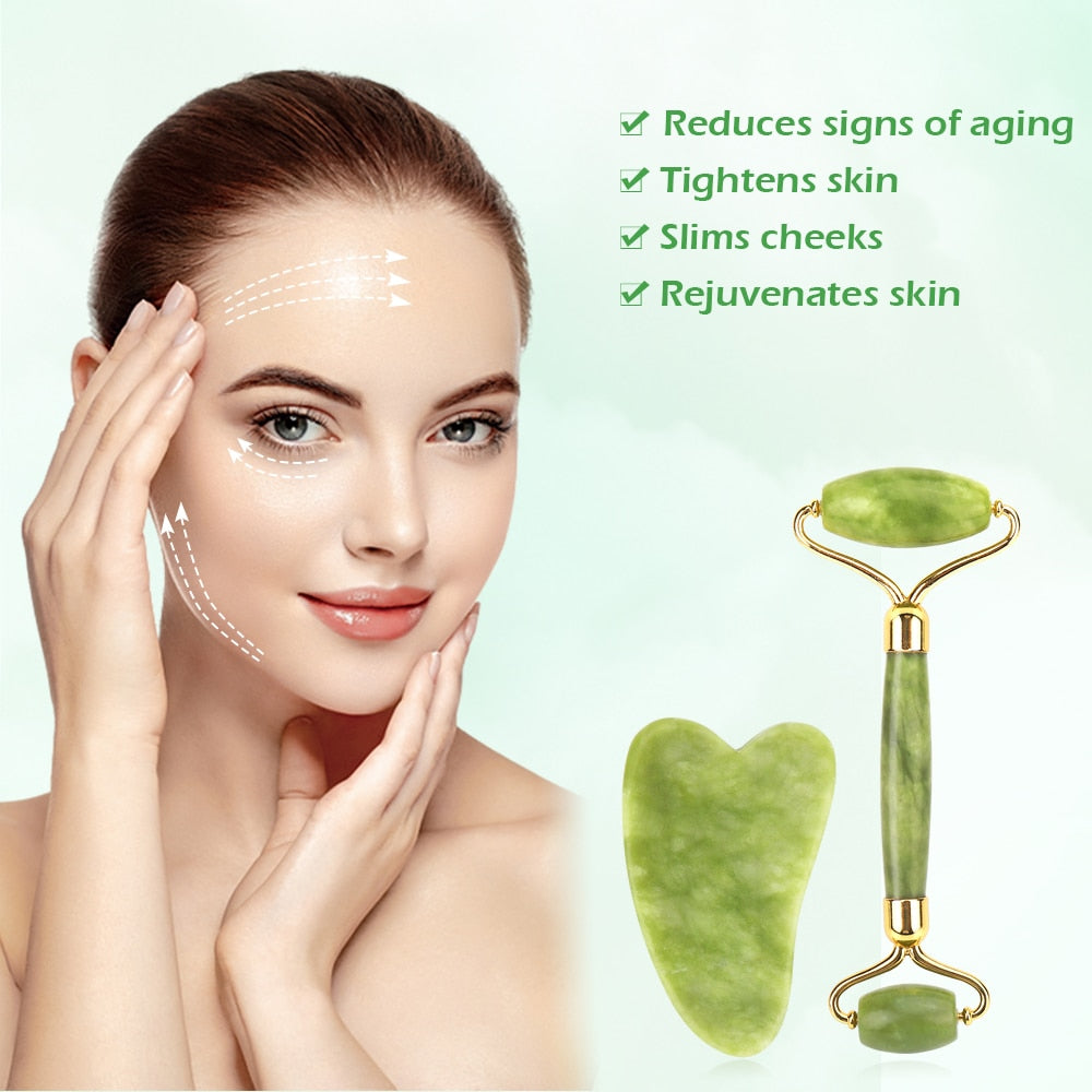 Face Massager Jade Roller for Face Lifting Tools