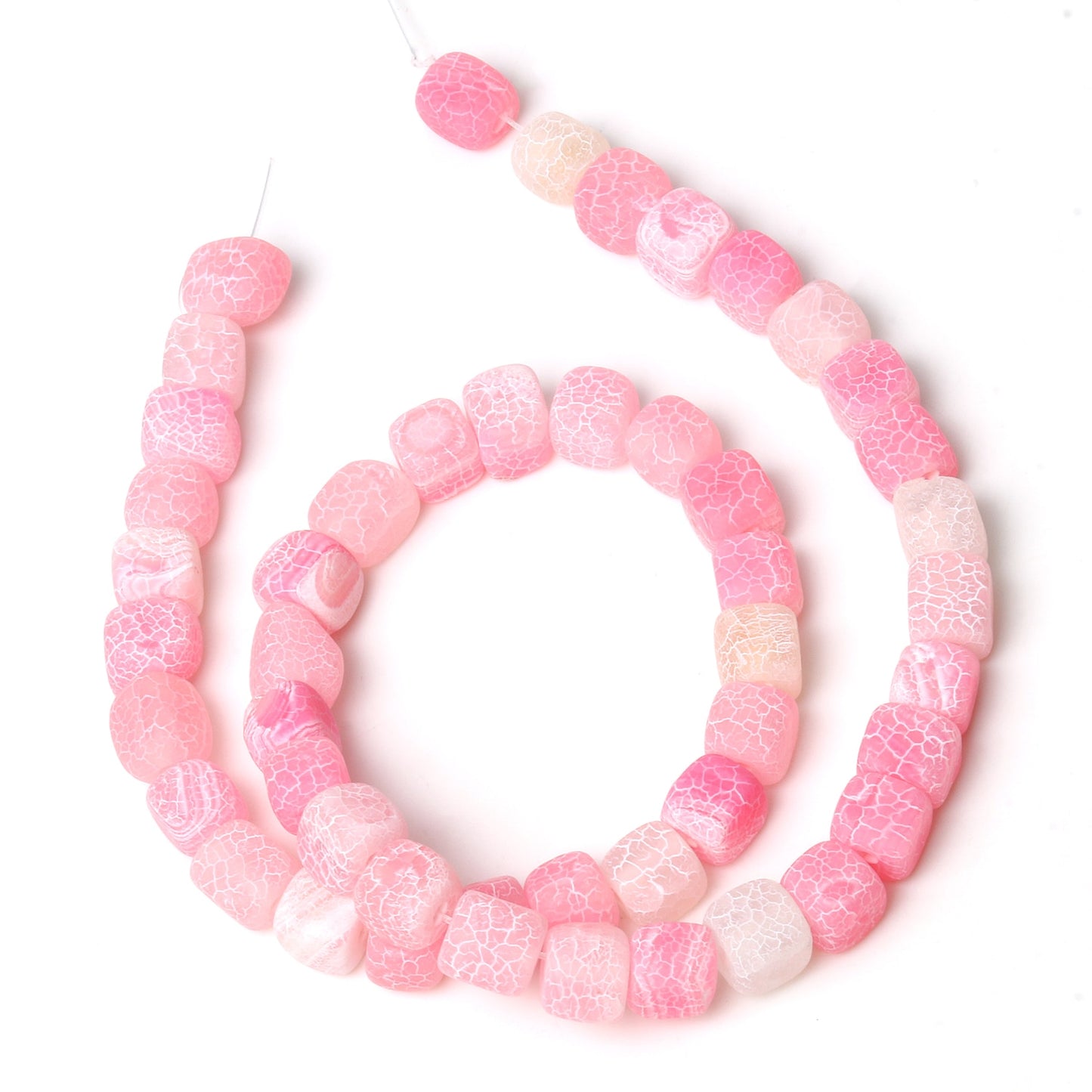 Natural Stone Agate Jade Cube Square Bead